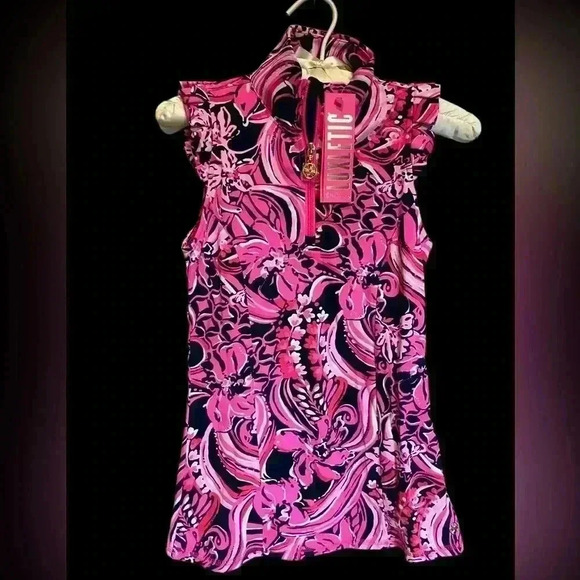 Lilly Pulitzer UPF 50+ Larissa Half-Zip Top Sz XXS - Picture 3 of 7